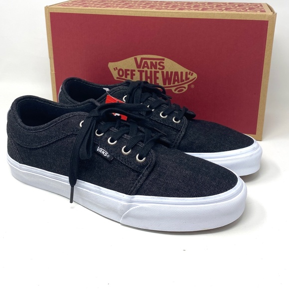 VANS Shoes Men's Size VN0A38CGRY8 Sneakers Chukka Low Denim Black Pewter White - Picture 7 of 8